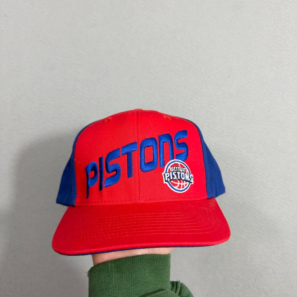 NBA Elevation Detroit Pistons Snapback Hat Red Blue Adult Adjustable Basketball